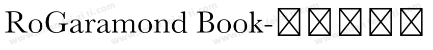 RoGaramond Book字体转换